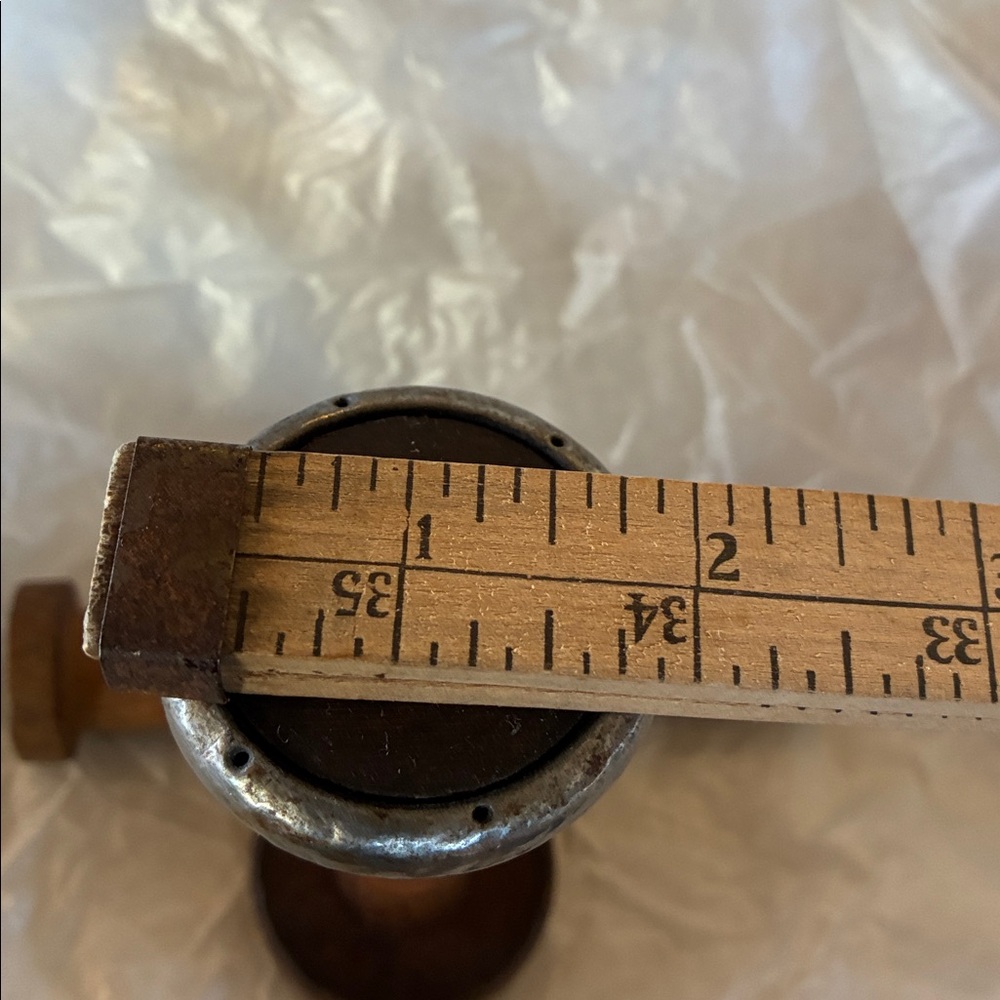 Rustic Spool Plus Hourglass Timer Decorative Vtg Timer Yellow Sand Wood Metal - Picture 5 of 5